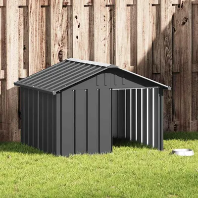 Immagine prodotto di vidaXL Cuccia per cani antracite 116,5x103x81,5 cm Acciaio zincato