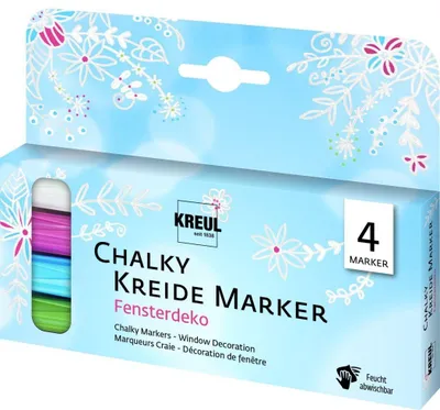 Produktbild von KREUL 22709, 4 Stück(e), Blau, Grün, Rot, Weiß, Mehrfarbig, Kunststoff, Recycelbarer Kunststoff, Medium, Tinte auf Wasserbasis