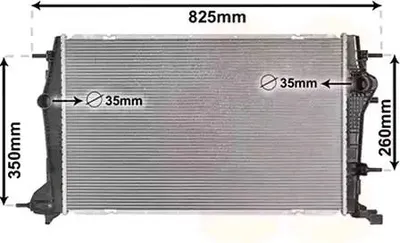 Produktbild von VAN WEZEL 43002616 Kühler Wasserkühler Motorkühler für RENAULT Scénic III (JZ0/1) GRAND SCÉNIC III (JZ0/1)