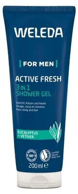 Obrázok produktu pre Weleda FOR MEN Aktiv-Duschgel, Sprchovací gél, 200 ml, Dospelí, Muži, Telo, Univerzálna pleť