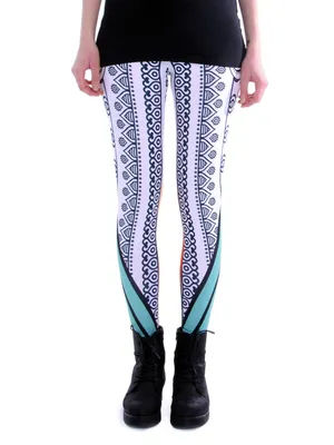 Produktbild von cosey - Mandala-Line Leggings (Einheitsgröße) - Design Mandala Stripes