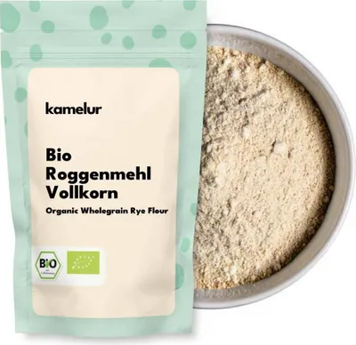 Produktbild von Kamelur® Bio Roggenvollkornmehl 1 kg