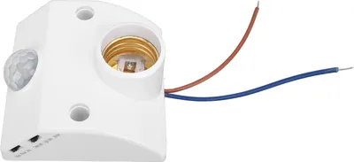 Image de Support de lampe à induction pour le corps humain, douille E27, détecteur de mouvement PIR, pour éclairage de garage, sous-sol, porche, buanderie, placard. Contrôle de l'éclairage, tension : 90-240V