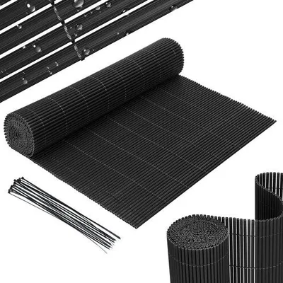 Obrázek produktu pro Soukromé clony z PVC, rozměry 0,9 x 5 m, barva antracit, odolné vůči větru a povětrnostním vlivům, UV odolné, vhodné do zahrady a na terasu