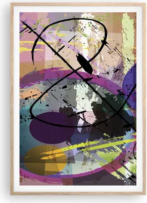 Produktbild von Gerahmtes Poster - Rahmen in heller Eiche - Abstraktion modern - 70x100 cm - Wand Bild - Wanddeko - Wandbilder - Wandposter - Bilderrahmen - Bilder - Kunstdruck - Wandbild - P2NPA70x100-3895
