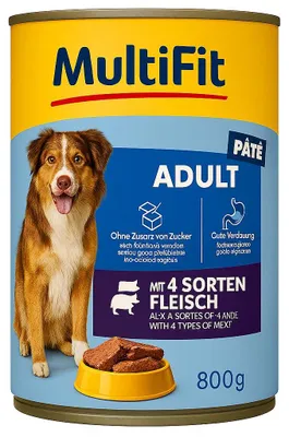 Produktbild von Multi Fit Pate Adult 4 Sorten Mix 6x800g
