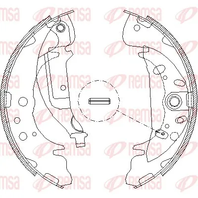 Produktbild von REMSA Bremsbackensatz Trommelbremse Hinten für HYUNDAI TUCSON (JM) 4089.01