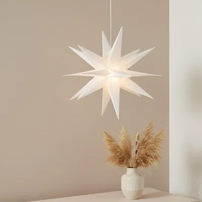 Produktbild von Kaemingk Lumineo LED Leuchtstern 6 LED warmweiß außen 60 cm weiß