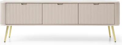 Produktbild von Masseno TV-Schrank ZENZERO 168 cm Fernsehschrank mit 3 Türen TV-Lowboard für Wohnzimmer Modern 168x39x57 cm Kaschmir / Kaschmir