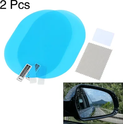 Image de 2pcs 130 x 95mm Ovale Voiture Rétroviseur Anti Pluie Pellicule Autocollant