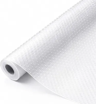 Obrázok produktu pre Protišmyková podložka 45 x 600 cm, do kuchynských skriniek, vodotesná EVA, biele výčnelky, vložka do zásuvky