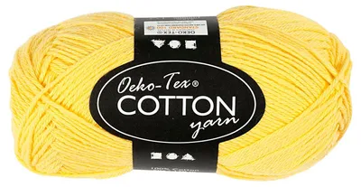 Produktbild von Creativ Company 431040, Handwerk, Gelb, Baumwolle, 170 m, 50 g, Buntwäsche (40°C)