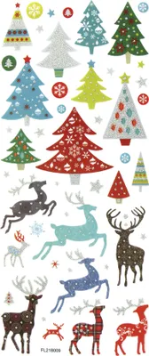 Image de folia Autocollants scintillants de Noël CHRISTMAS