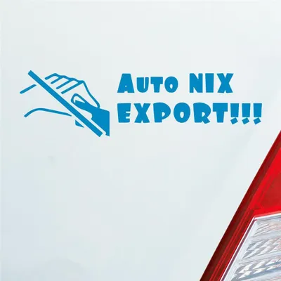 Produktbild von Auto Aufkleber Auto nix Export Verkauf Scheibe 12x3 cm Hellblau Sticker Heckscheibenaufkleber