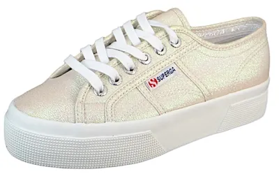 Produktbild von Superga Damen Low Sneaker 2740 Platform Lame Low Top S6128SW Beige