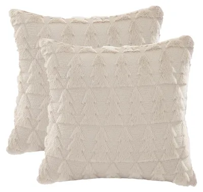 Produktbild von Set aus 2 Weihnachtskissenbezügen, 50x50 cm, Beige