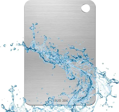 Productafbeelding van Snijplank 29×19.5 cm, dubbelzijdig, 304 RVS met titanium coating, antibacterieel, makkelijk schoon te maken