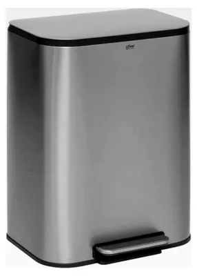 Produktbild von Mülleimer aus Edelstahl mit mattem Finish 50l