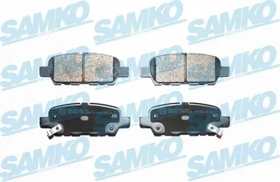 Produktbild von SAMKO Bremsbeläge Satz Hinten Bremsklötze für NISSAN Qashqai / Qashqai +2 I (J10, NJ10) 5SP1839