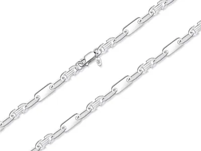 Produktbild von SILBERKETTEN STORE Plattenkette (Steigbügelkette) 6mm - 925 Silber, Länge wählbar - 55cm