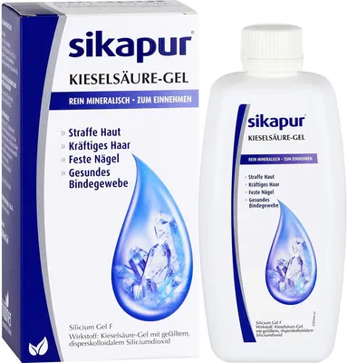 Produktbild von Kieselsäure-Mineralgel, Sikapur, Kieselsäure zum Einnehmen, für gesunde Haare, Haut und Nägel, 500ml