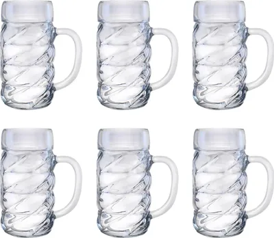 Produktbild von Bierglas, Bierkrug, Maßkrug, Bierseidel 6er Set Biergläser, Diamond - 1 Liter
