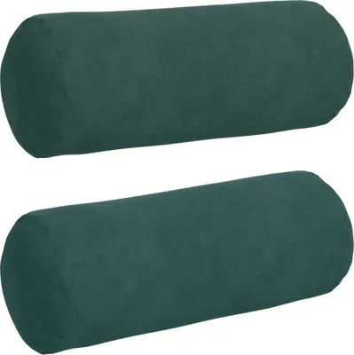 Produktbild von vidaXL Bolsterkissen 2 Stück Dunkelgrün Ø 15 x 40 cm Cordstoff