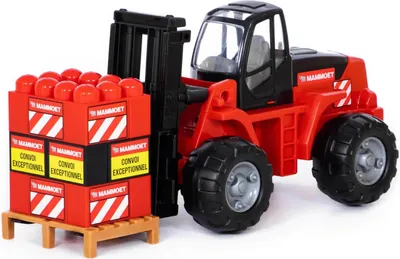 Produktbild von Polesie MAMMOET Gabelstapler Hubstapler mit Bausteinen 15-tlg. und Palette +12M