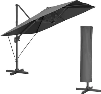 Produktbild von SONGMICS Sonnenschirm 290 x 290 cm UPF 50+ mit Ständer um 360° drehbar