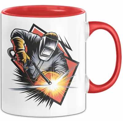 Produktbild von Schweißer Tasse Geschenkidee Schweißprofi Lustiger Spruch Geschenkidee Lustig (Rot)