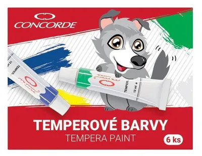 Produktbild von CONCORDE Temperafarben, 6 Stück, 12 ml
