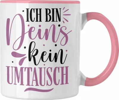 Produktbild von Trendation -  Tasse für Freund Geschenk mit Sprüchen Valentinstag Kaffeetasse Spruch Ich Bin Deins (Rosa)