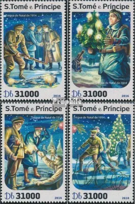 Produktbild von Briefmarken Sao Tome e Principe 2016 Mi 6876-6879 (kompl. Ausgabe) postfrisch Weihnachtsfrieden