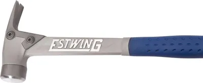 Produktbild von ESTWING AL-Pro Hammer mit blauen Vinylgriff 390g Kopfgewicht, glatt | geschmiedete Aluminiumlegierung | magnetischer Nagelhalter