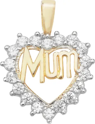 Image de Pendentif Femme Coeur Or 375/1000 avec Oxyde de Zirconium - 22mm*17mm; TRS10808