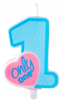 Zdjęcie produktu dla Świeczka urodzinowa Only One, błękit, 8cm