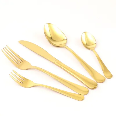 Produktbild von Besteck Set, 60-teilig Besteck für 12-14 Personen, Besteckset inkl. Messer, Gabel, Löffel, Besteck Edelstahl, Gold