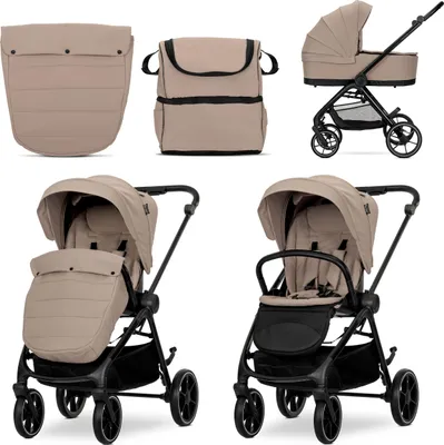 Produktbild von Lorelli Venice Kinderwagen 2-in-1 – Babywanne & Sportsitz, große gefederte Räder, bis 22 kg, verstellbar, Einhand-Faltung, UV-Sonnendach