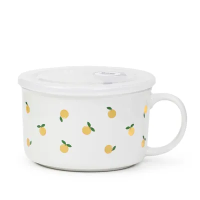 Obrázek produktu pro HOMLA BALIS servírovací mísa v citronové barvě s ouškem a víkem 0,75 l