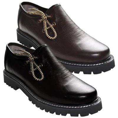 Produktbild von Haferlschuhe Trachtenschuhe Original-Handmachart Glattleder, Schuhgröße:44, Farbe:Schwarz