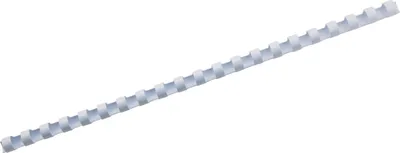 Produktbild von Plastikbinderücken 12mm 21 Ringe weiß VE=12x100 Stück