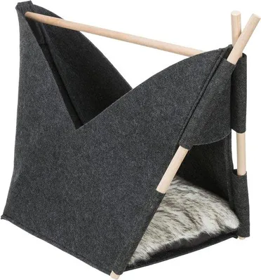Immagine prodotto di Trasportino per gatti 63x44x30 cm grigio chiaro con cuscino
