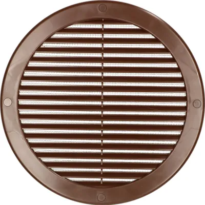 Image de KOTARBAU® Grille d'aération ronde ⌀ 200 mm brun avec moustiquaire