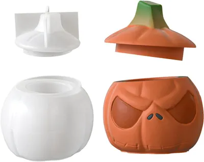 Obrázok produktu pre Silikónová forma na Halloween, tvar tekvice, 61 g, priehľadná, flexibilná, vhodná na kreatívne projekty