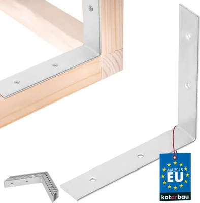 Produktbild von KOTARBAU® 12 Stk. Winkelverbinder 100x100x20mm verzinkter Stahl Silber Schwerlastwinkel Balkenverbinder Möbelwinkel Winkelblech Holzverbinder Regalwinkel Winkel Metall Stabil Langlebig Stahlwinkel