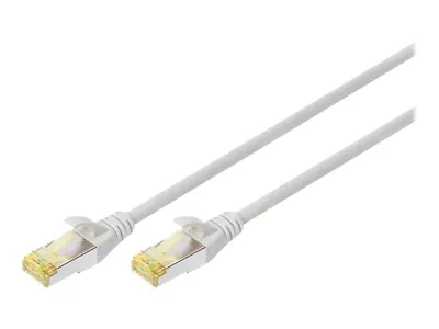 Zdjęcie produktu dla Digitus Kabel krosowy CAT 6A S/FTP, 10 sztuk, 1 m, Cat6a, S/FTP (S-STP), RJ-45, RJ-45, Szary