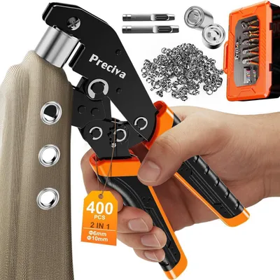 Obrázok produktu pre Sada mosadných očiek, 400 kusov, priemer 6 mm a 10 mm, úložná krabička