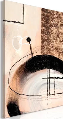 Produktbild von Italienischer Leinwand Leinwandbild - Art of Shapes (1-part) - Hand-Painted Abstract Artwork 20x30 cm Abstrakt a-A-0500-b-a