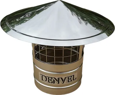 Produktbild von 130mm Schornsteinhaube Mit Vogelschutz Edelstahl Kaminaufsatz Kaminhaube Regenhut