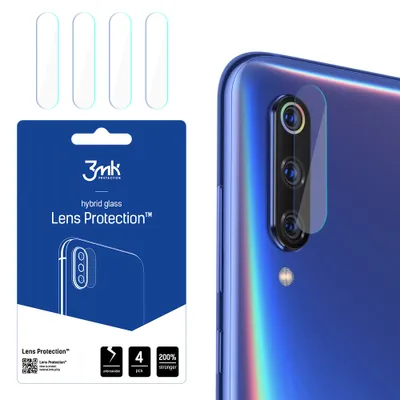 Produktbild von 3mk Hybridglas Lens Protection für Xiaomi Mi 9T Kamera Objektiv Kameralinse 0,16mm 6H (4 Stück)
